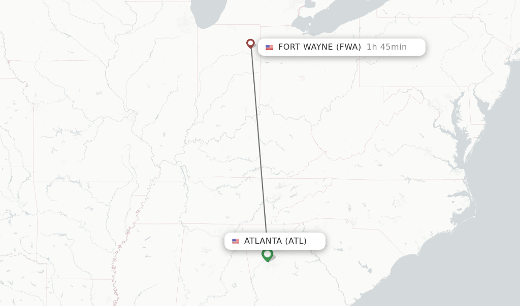 Flights from Atl to Fort Wayne Indiana