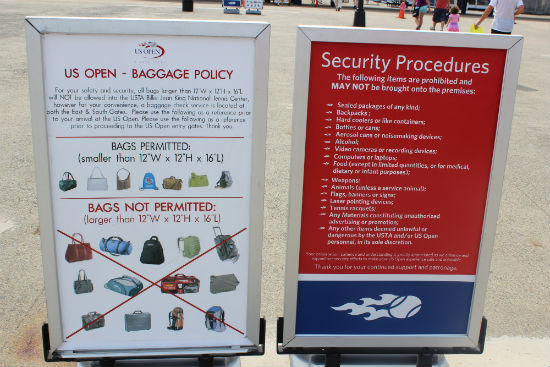 Us Womens Open Bag Policy