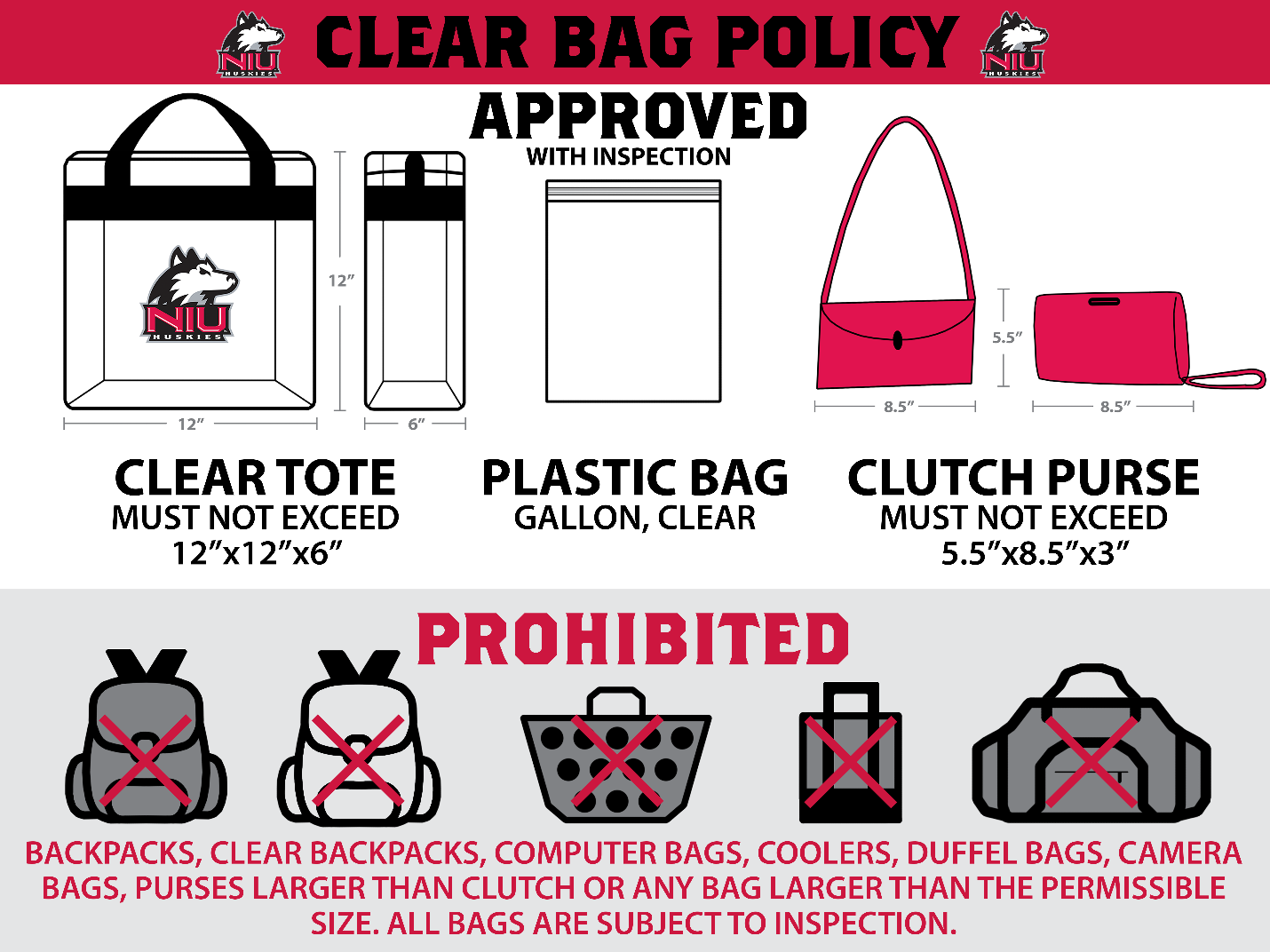 Husky Stadium Bag Policy 2019