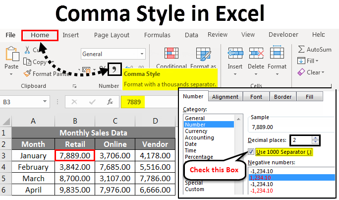 Comma Style Number Format