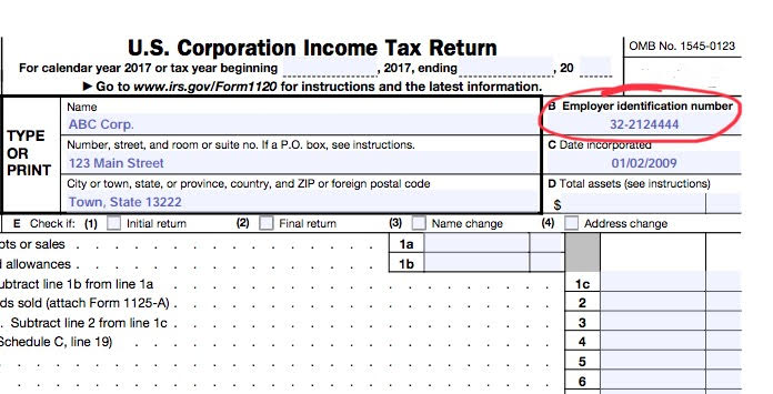 Irs Employer Identification Number