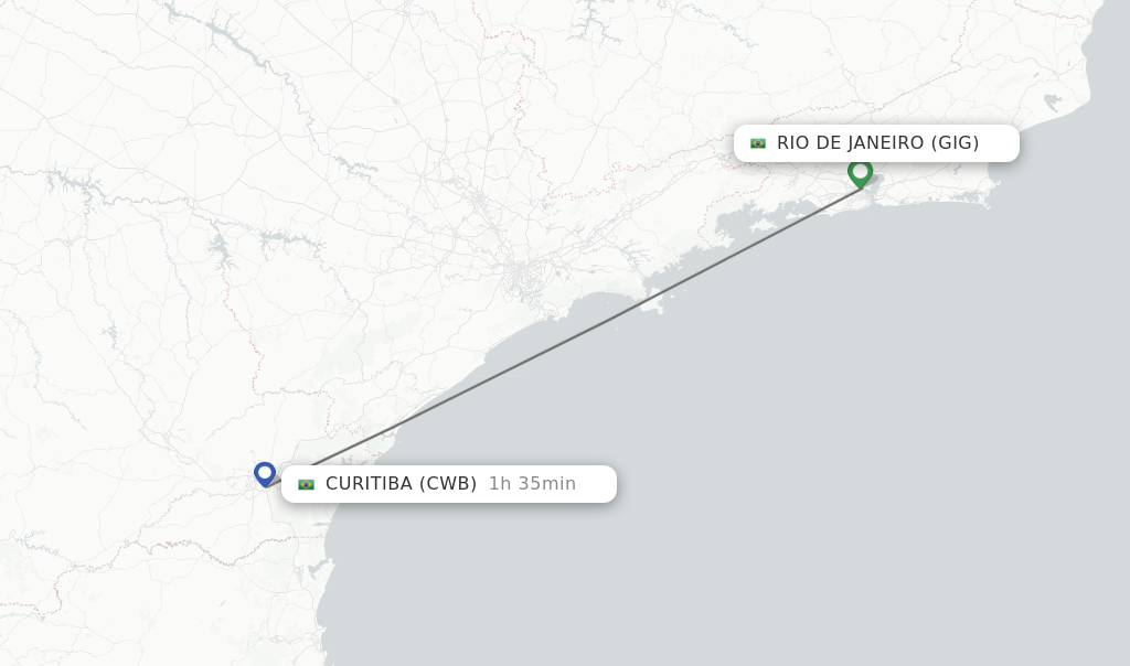Curitiba to Rio De Janeiro