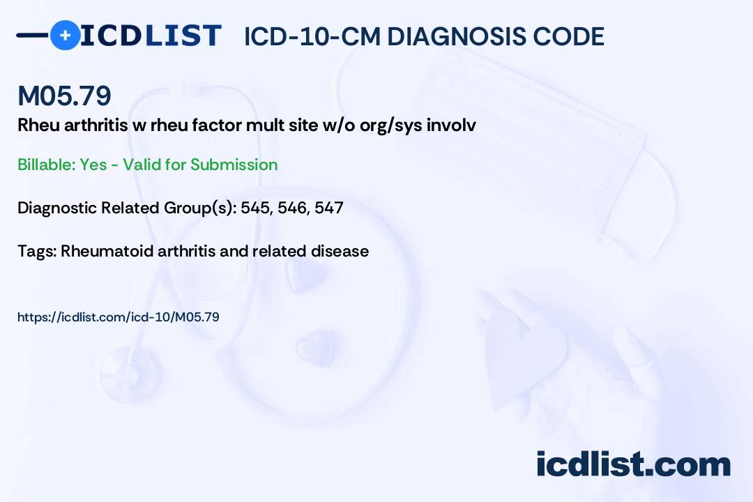 M05 79 Diagnosis Code