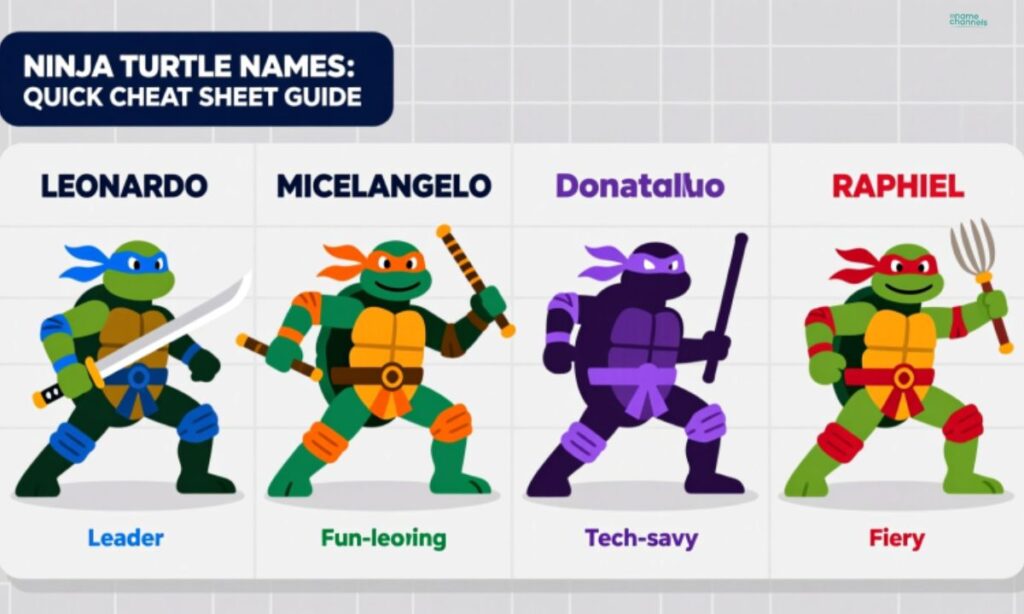 Four Ninja Turtle Names