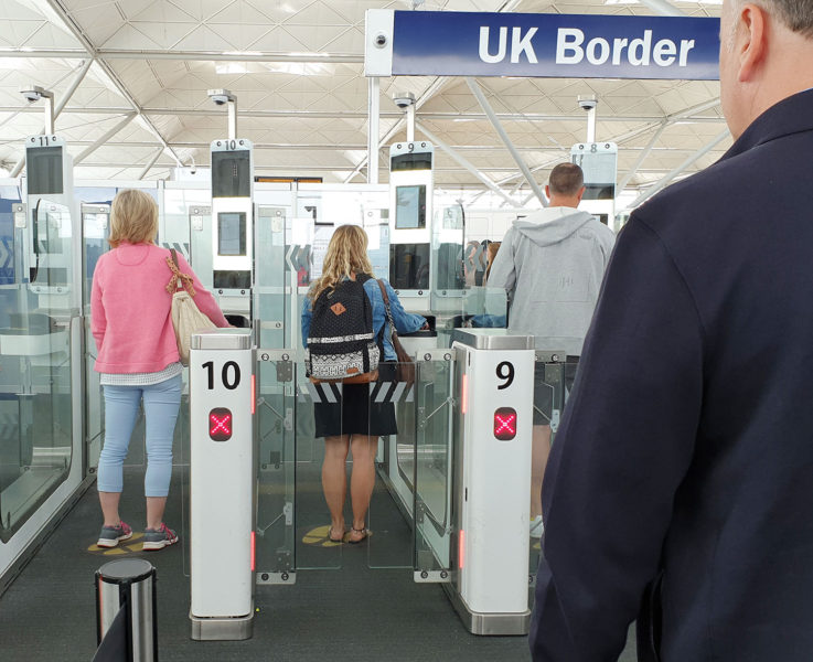 E Gates British Passport in Cologn