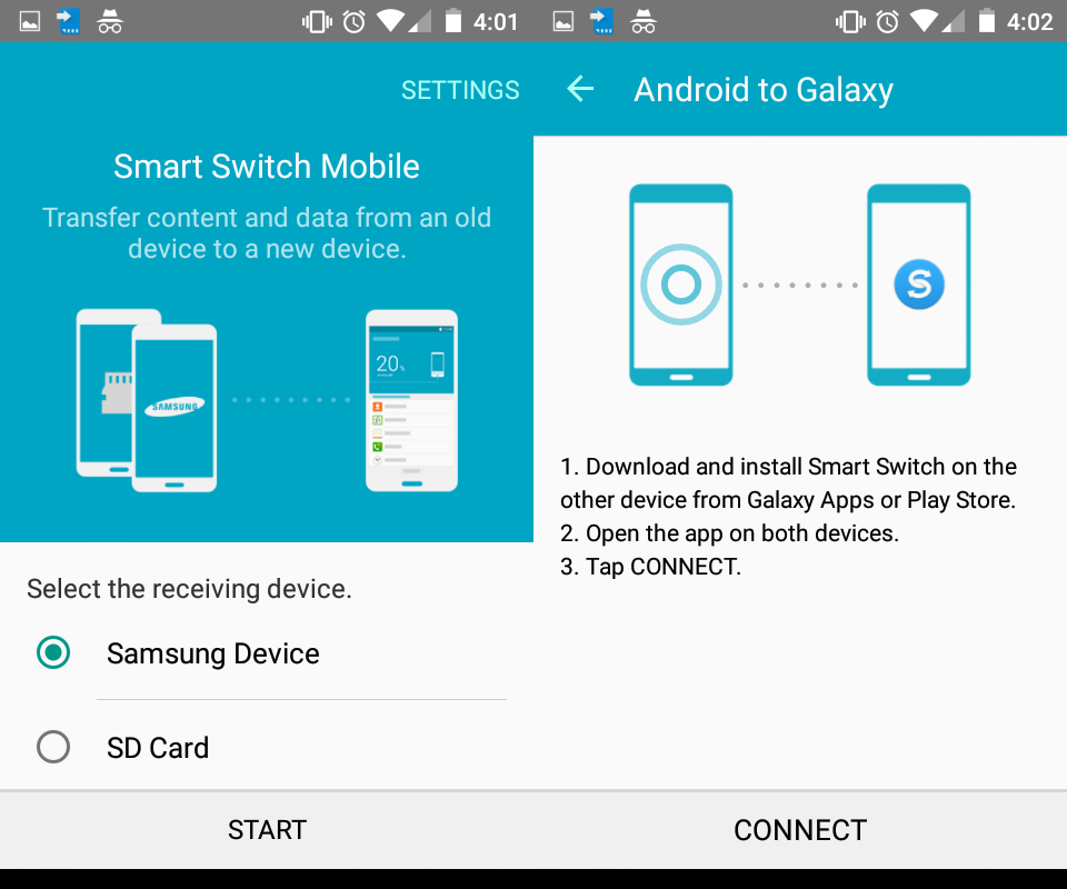 Samsung Smart Switch App for Android