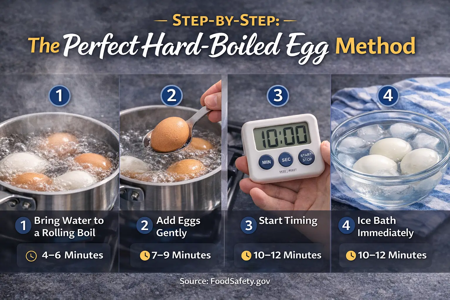 Create a Step-by-Step Guide for Boiling Eggs to Various Consistencies