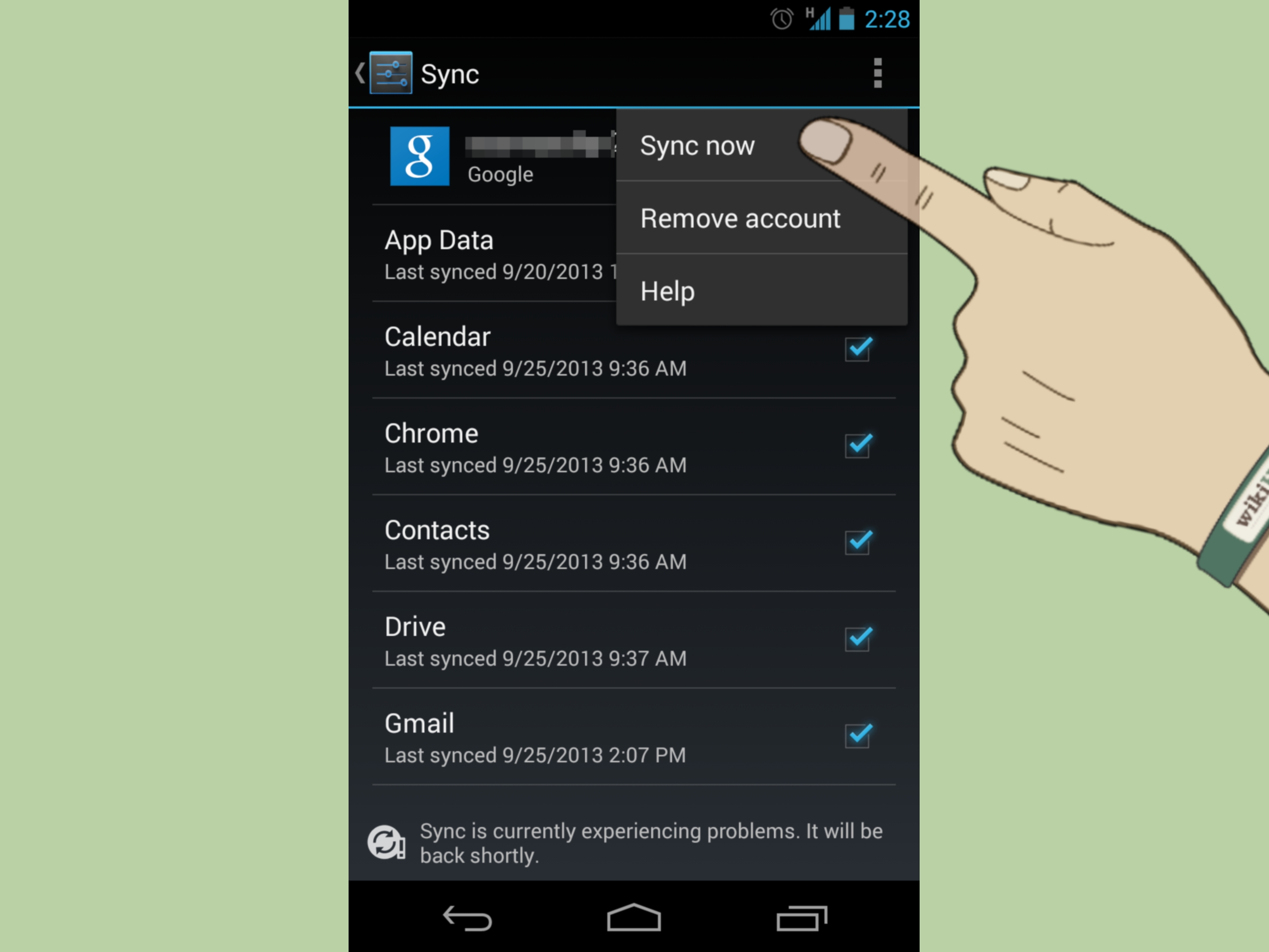 How to Google Sync Contacts Android