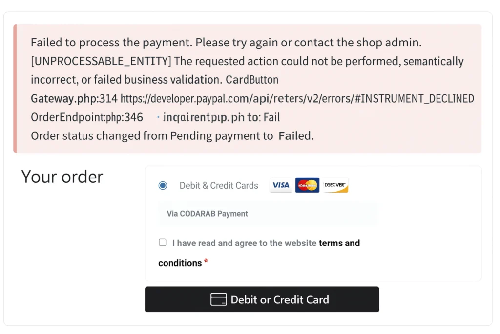 Paypal Instrument Is Currently Marked as Bad