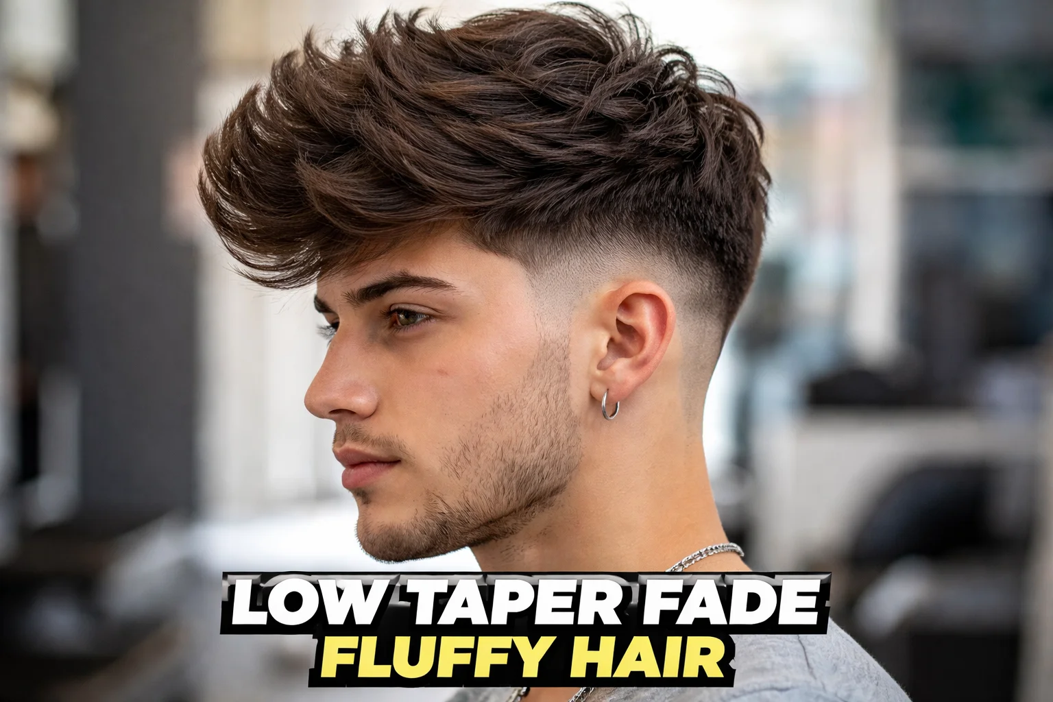 Low Taper Fade Long Hair on Top