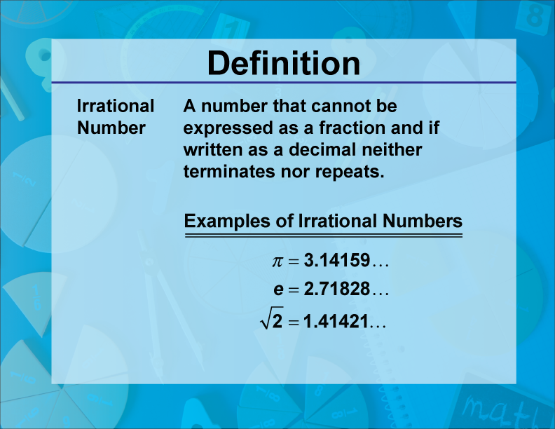 Can Irrational Numbers Be Written as Fractions