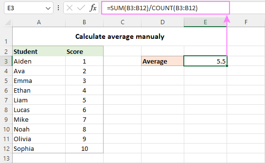 How to Calculate Average of Average in Excel