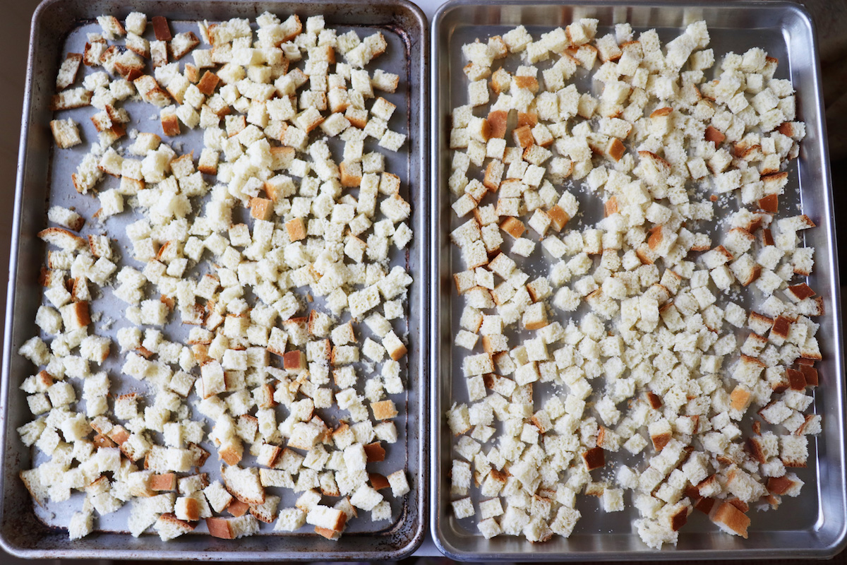 How to Dry Bread out for Stuffing