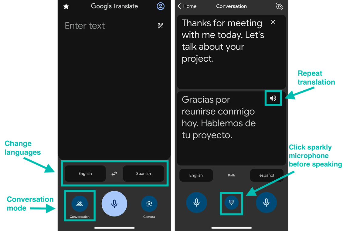 Google Conversation Translate