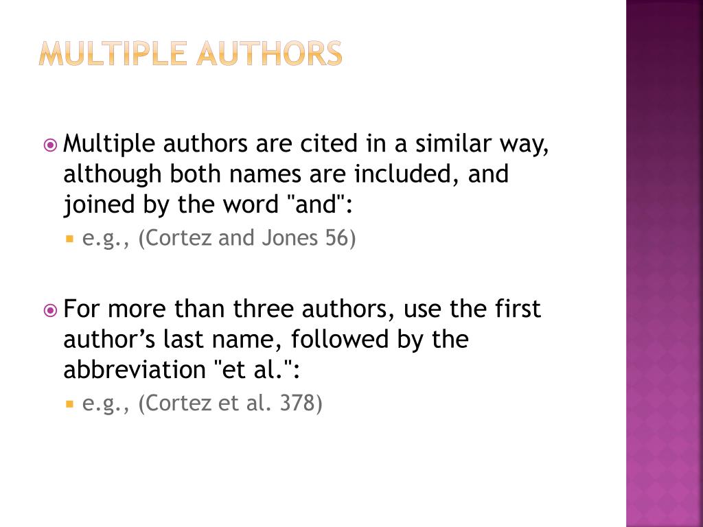 Citing an Article with Multiple Authors Mla