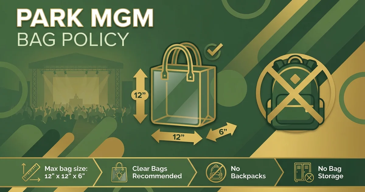 Mgm Dolby Live Bag Policy