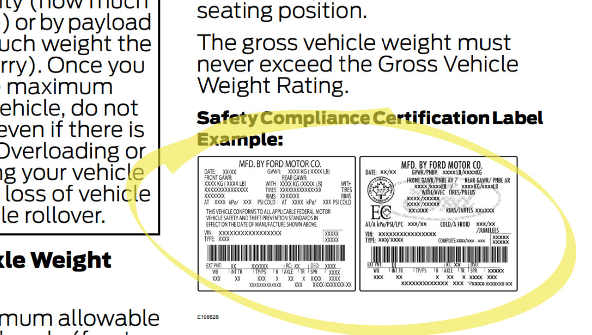 2026 Ford F150 Curb Weight or Net Weight Florida Registration