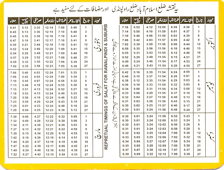 Fajr Time in Islamabad