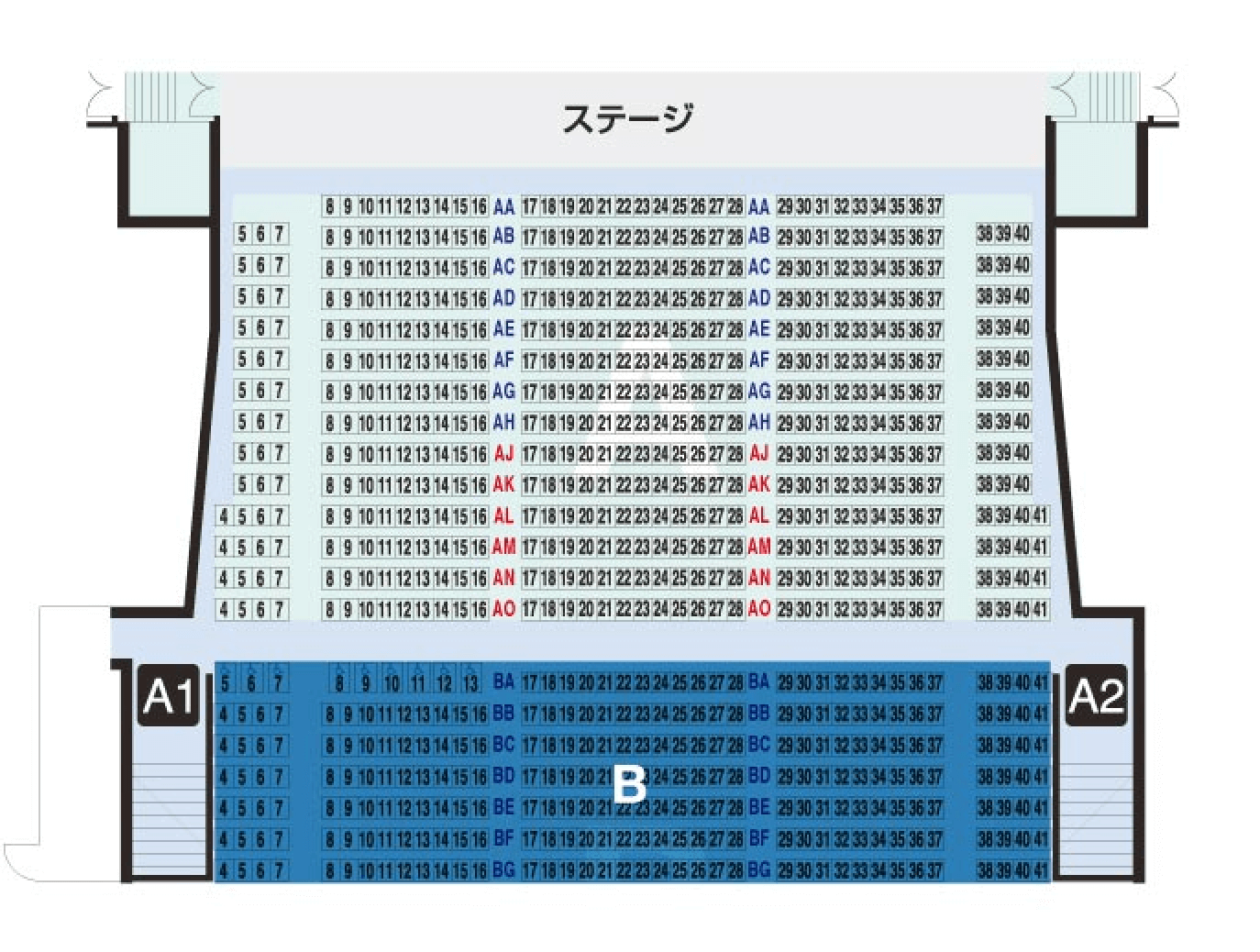 グランキューブ大阪の座席見え方！1階後方や2階席の視界と神席・双眼鏡倍率