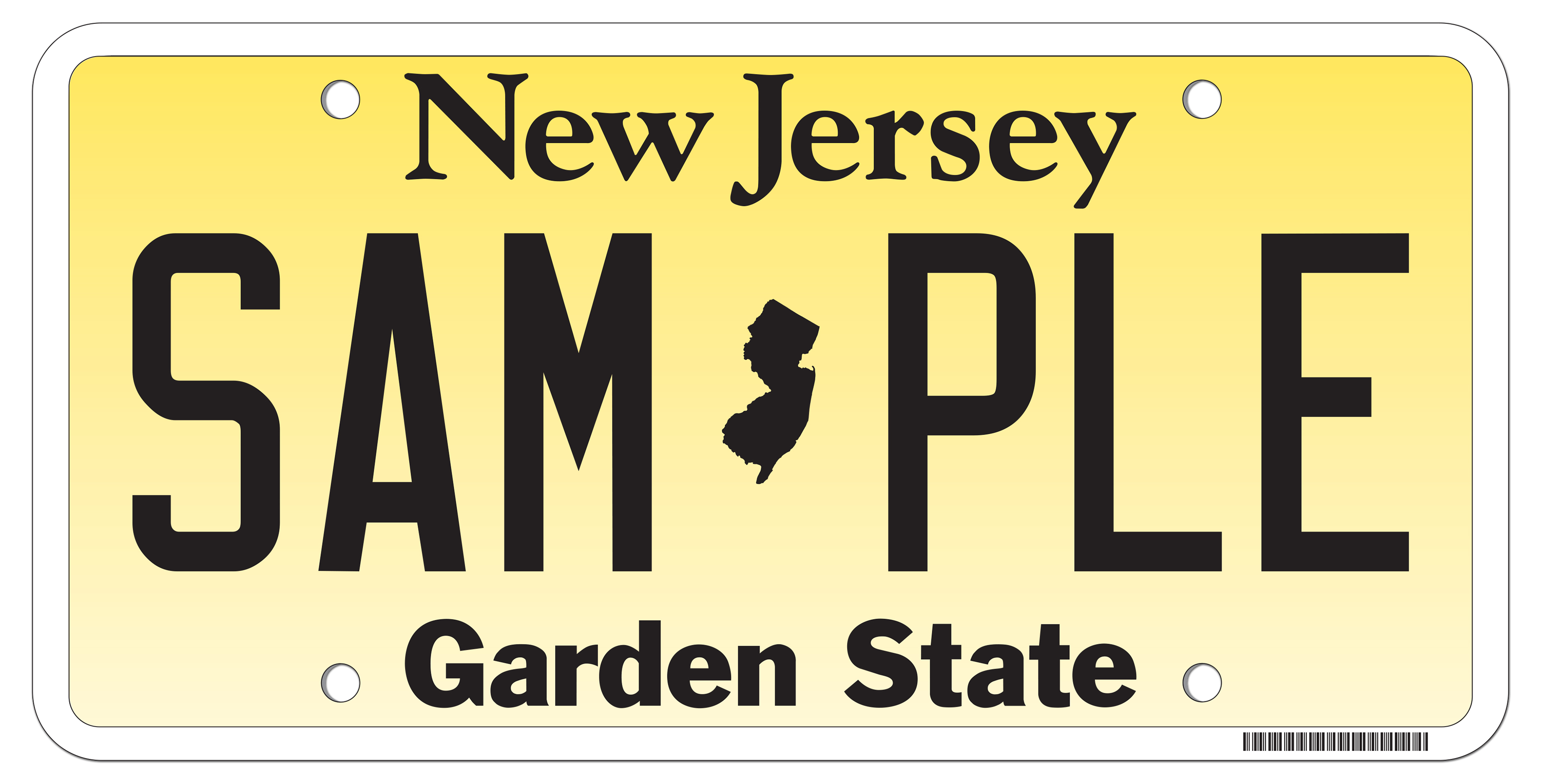 New Jersey License Plate